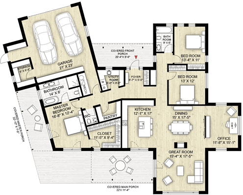 Truoba Class 116 Modern House Plan | Truoba Plan 924-4