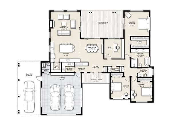 U-Shaped House Plans - Designed By The Architects