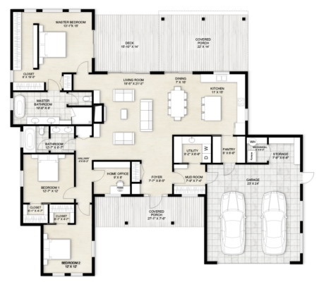 Truoba 322 | 3 Bedroom Modern Mid-Century House Plan