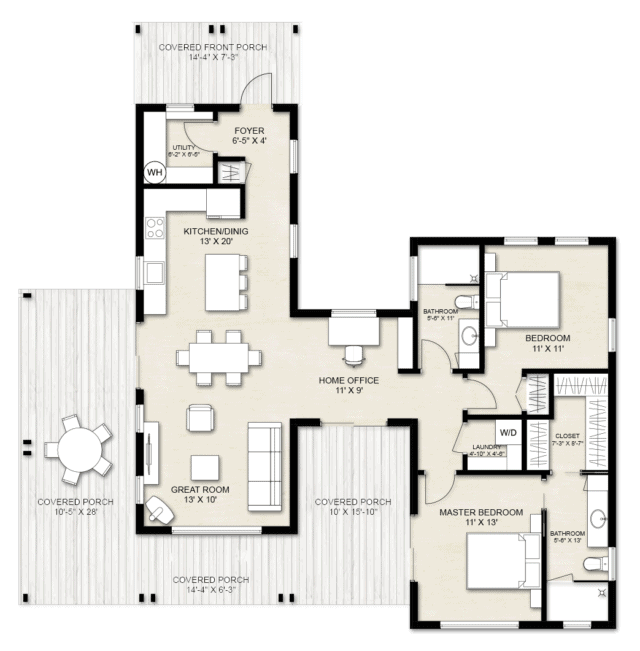 Truoba Mini 522 Modern Cabin House Plan