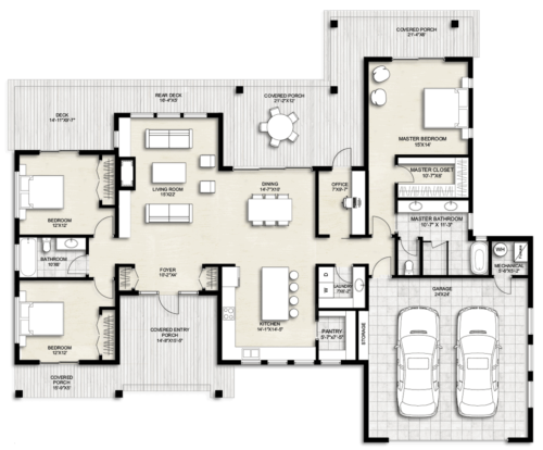 Truoba 622 | Modern Mid-Century House Plan