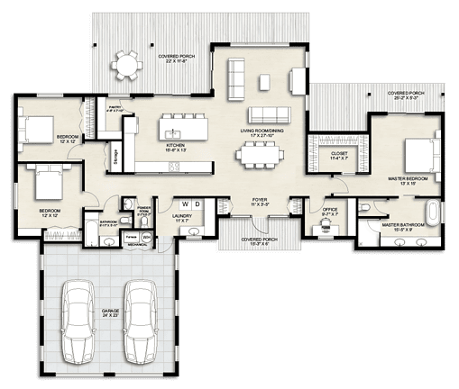 Truoba 722 Mid-Century House Plan