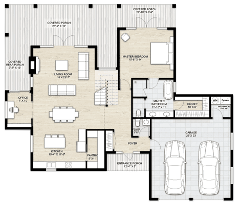 Truoba 1122 | 3 Bedroom House Plan