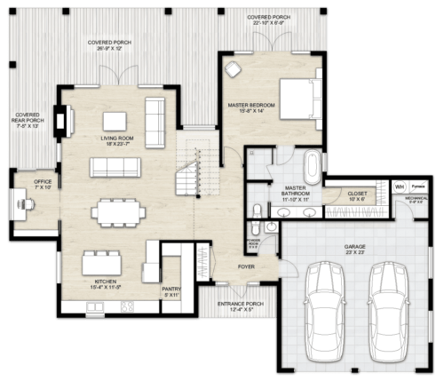 Truoba 1122 | 3 Bedroom House Plan