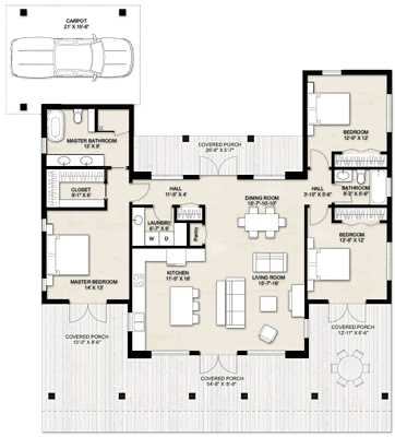Truoba 323 | 3 Bedroom House Plan