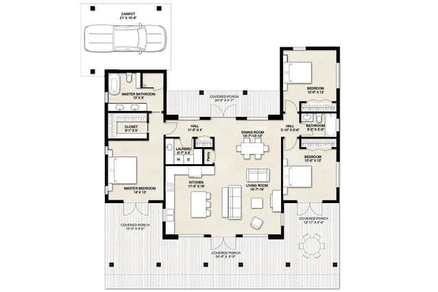 Truoba 323 | 3 Bedroom House Plan