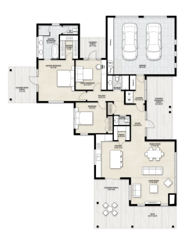 Truoba 1023 | 3 Bedroom House Plan