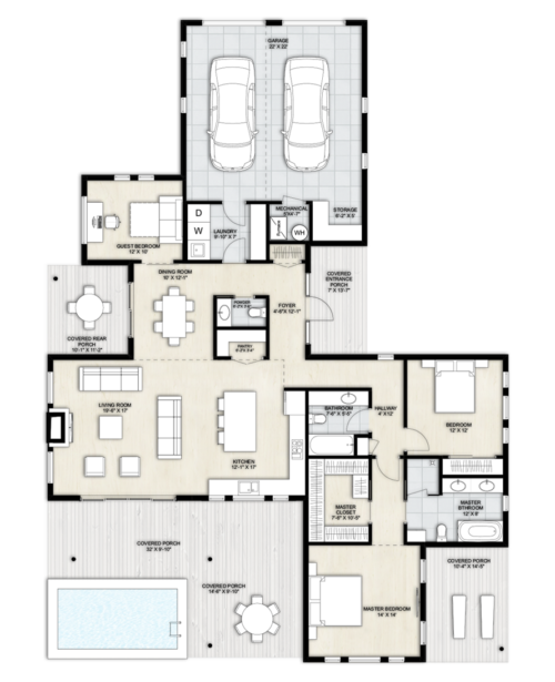 Truoba 923 | 3 Bedroom House Plan