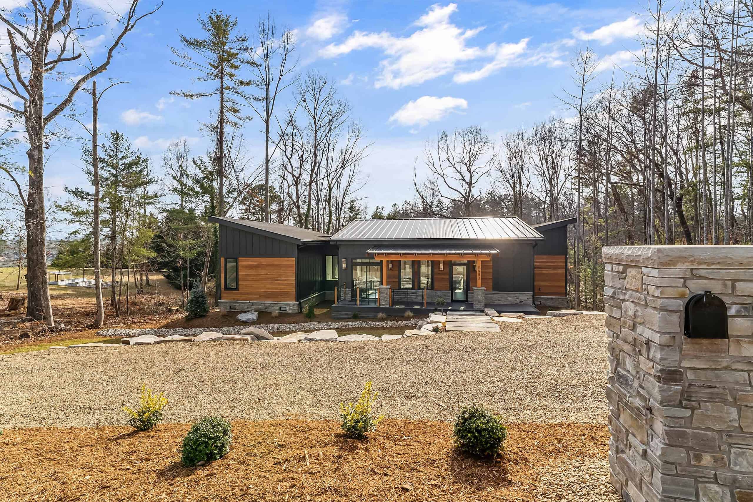 Truoba house front façade in North Carolina